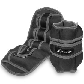 Adjustable Ankle Weights 5 lb  Set of 2  Gray