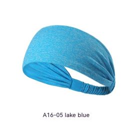 Quick-drying Antiperspirant Yoga Hair Band For Women (Option: Lake blue)