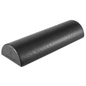 High Density Half Round Foam Roller (Option: 18x3 in  Black)