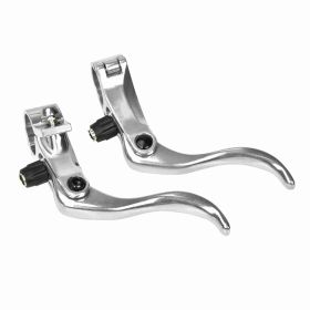 1pair Aluminum Alloy 24mm Mountain Bike Disc Brake Bar Handle Level Cycling Accessory (Silver) (Option: Silvery)