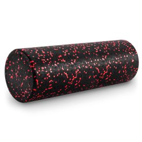 High Density Speckled Foam Roller (Option: 18x6in  Black/Red)