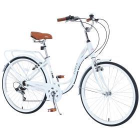 7 Speed, Steel Frame, Multiple Colors 26 Inch Ladies Bicycle (Color: as Pic)