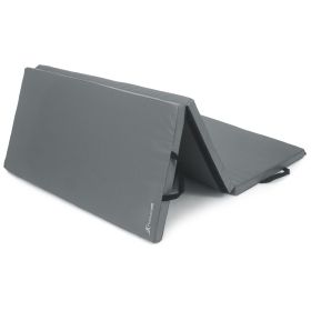 Tri (Option: Fold Folding Exercise Mat 6ft x 4ft  Grey)