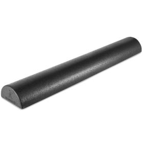 High Density Half Round Foam Roller (Option: 36x3 in  Black)