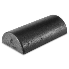 High Density Half Round Foam Roller (Option: 12x3 in  Black)