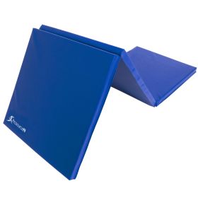 Tri (Option: Fold Folding Exercise Mat 6ft x 2ft  Blue)