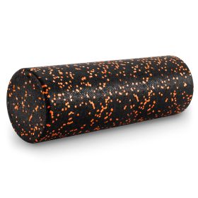 High Density Speckled Foam Roller (Option: 18x6in  Black/Orange)