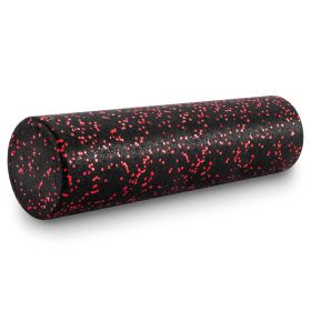 High Density Speckled Foam Roller (Option: 24x6in  Black/Red)