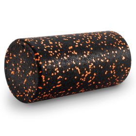 High Density Speckled Foam Roller (Option: 12x6in  Black/Orange)